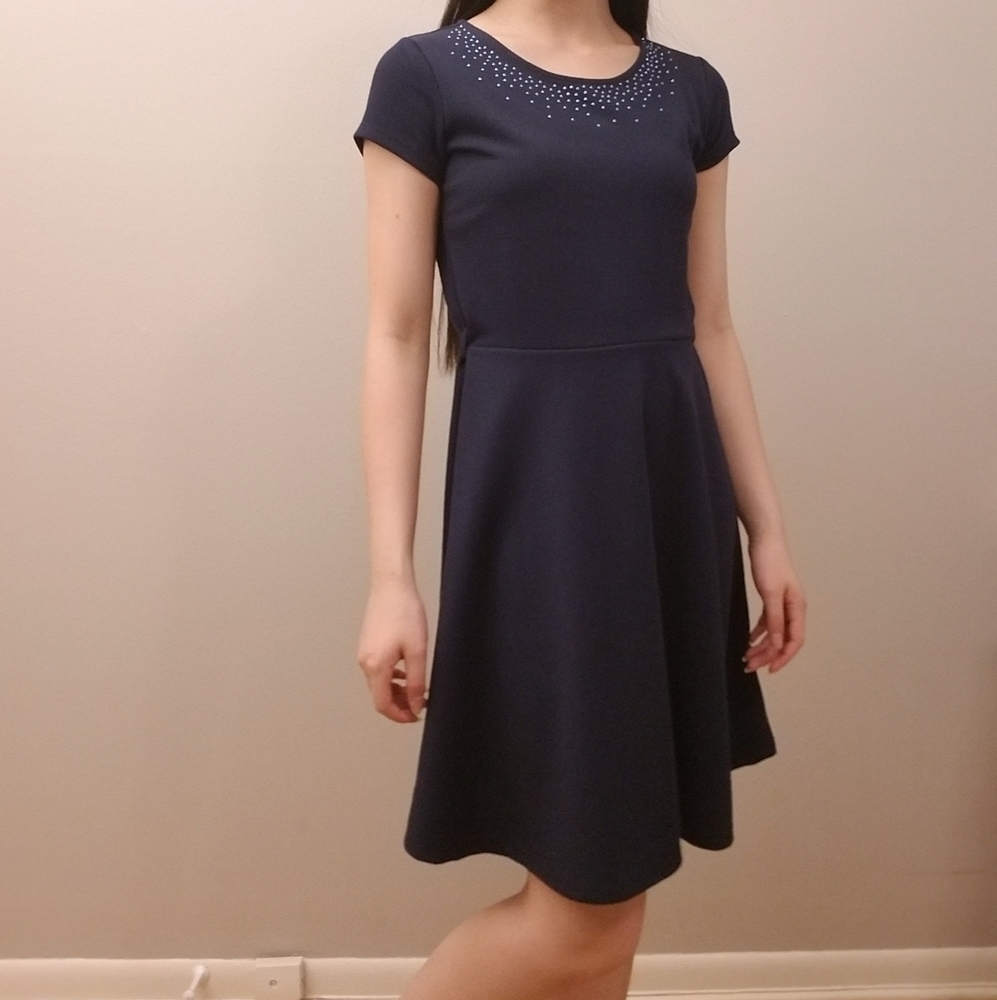 SEED Blue Rhinestone Dress - Picture 2 of 3